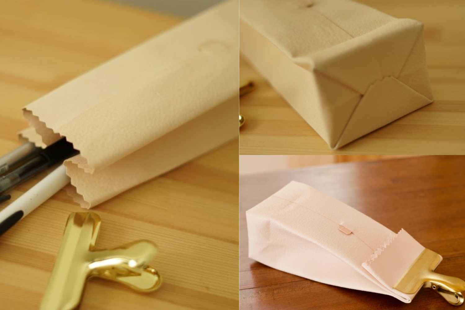 手に馴染む、縦長クラフトバッグ